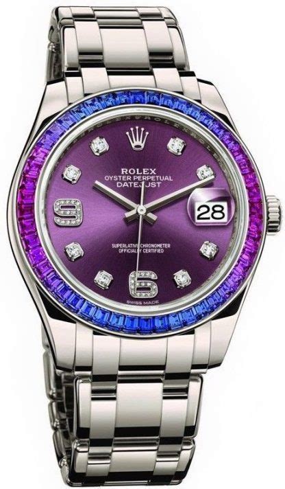 rolex purple dial watch